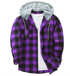 Plaid Hood Casual Shirt