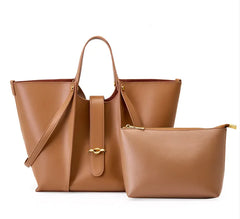 womens elegant essential travel leather tote