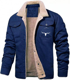 Mens Casual Winter Jacket Single Breasted Warm Outerwear