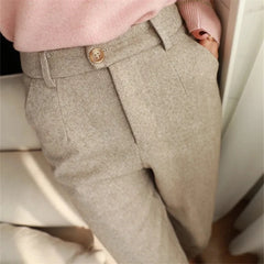 Women's Woolen Dress Casual Pants