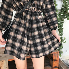 Women's Checkered Plaid Dress