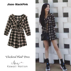 Women's Checkered Plaid Dress