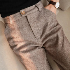 Women's Woolen Dress Casual Pants