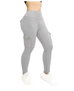 High Elastic Fitness Workwear Pants with Pockets for Women