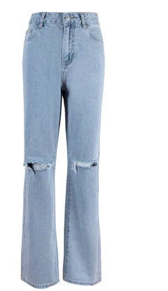 Ins Commuter Blue Pants Cotton Denim Women's Jeans