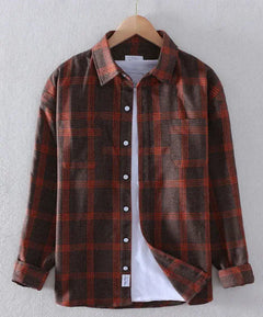 Men's Fashion Casual Plaid Long Sleeve Shirt