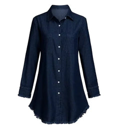 Women's Fringe Edge Denim Shirt