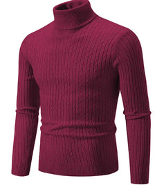 Men's High Collar Pullover Sweater