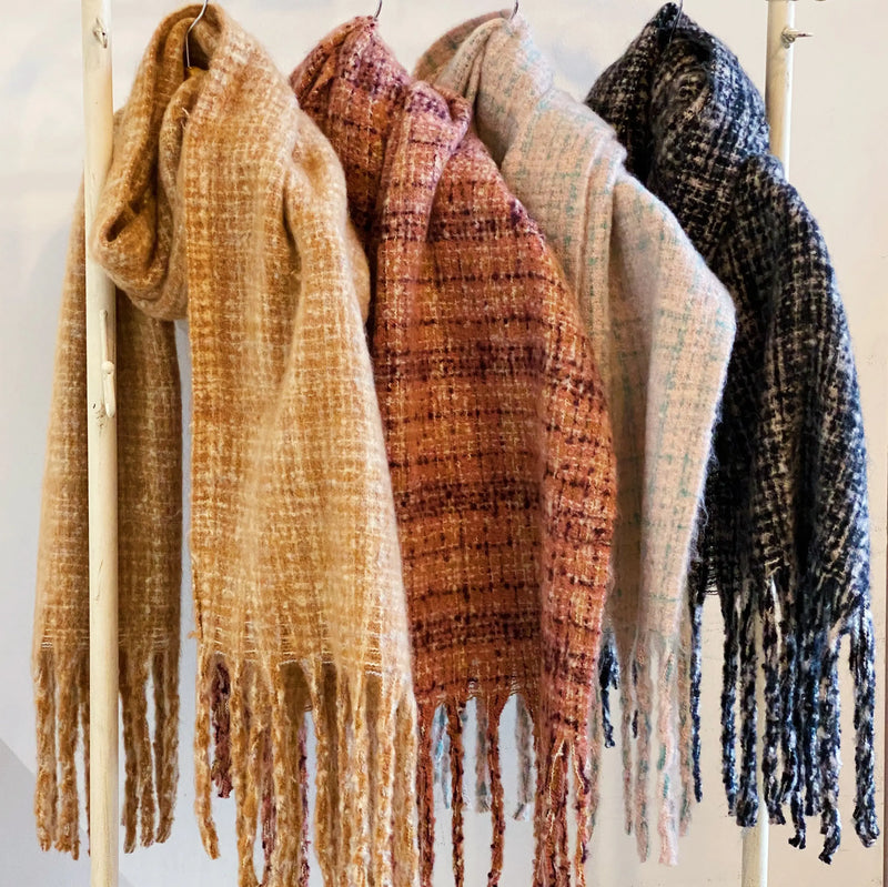 Coco Tweed Fringed Scarf