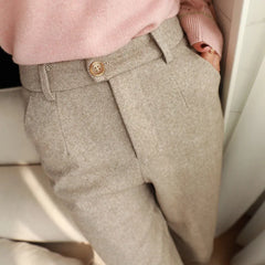 High Waist Slim Feet Suit Pants Loose Casual