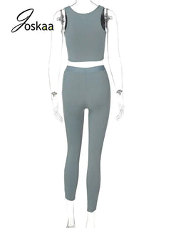 Women's Two Piece Set Solid Pants Suit