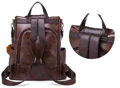 Womens Travel Leather Backpack