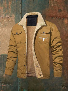 Mens Casual Winter Jacket Single Breasted Warm Outerwear