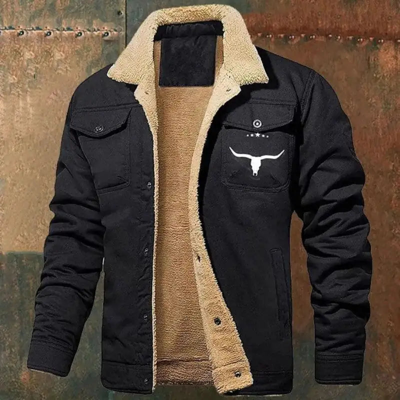 Mens Casual Winter Jacket Single Breasted Warm Outerwear