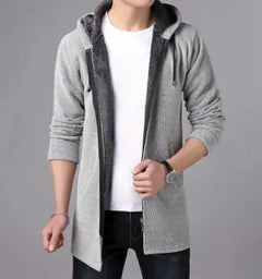 Men's Casual Knitted Fleece Cardigan Sweater