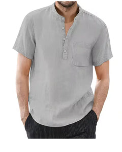 Men’s Casual Cotton Linen T-Shirt