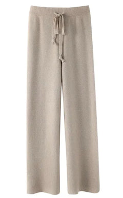 Cozy Drape Women's Knit Wide-Leg Pants