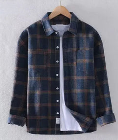 Men's Fashion Casual Plaid Long Sleeve Shirt