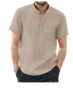 Men’s Casual Cotton Linen T-Shirt