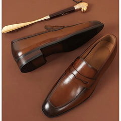 Men's Business Leather Slip-Ons