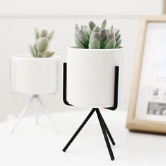 1Set Nordic Style Ceramic Iron Art Vase Minimalism Flower Vases Home Decoration Green Plant Flowerpot Coffeehouse OfficeRoom