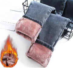 Women's Warm Denim Pants