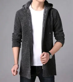 Men's Casual Knitted Fleece Cardigan Sweater