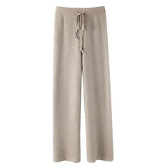 Women's Vintage Casual Knitted Wide Leg Pants