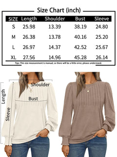 AUTOMET Long Sleeve Shirts Womens Pleated Business Casual Blouses with Smocked Cuffs Hot Pink Medium