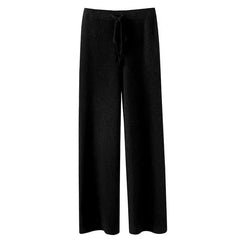 Women's Vintage Casual Knitted Wide Leg Pants