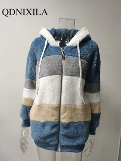 Casual Fleece Hooded Plush Coat