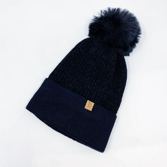 Chenille Pom Beanie