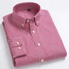 Mens Plaid Casual Versatile Polo Shirt