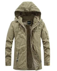 Plush men's washed jacket