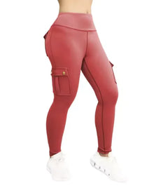 High Elastic Fitness Workwear Pants with Pockets for Women