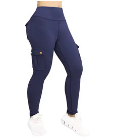 High Elastic Fitness Workwear Pants with Pockets for Women