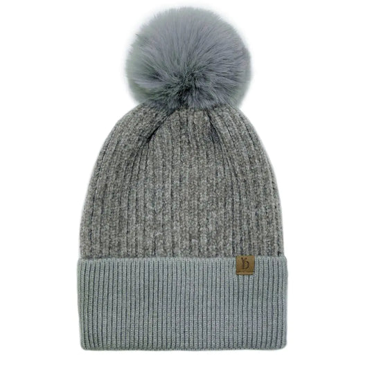 Chenille Pom Beanie